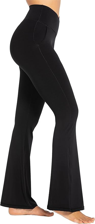 Sunzel Flare Leggings for Women with Pockets, Crossover Yoga Pants with Tummy Control, High Waist... | Amazon (US)