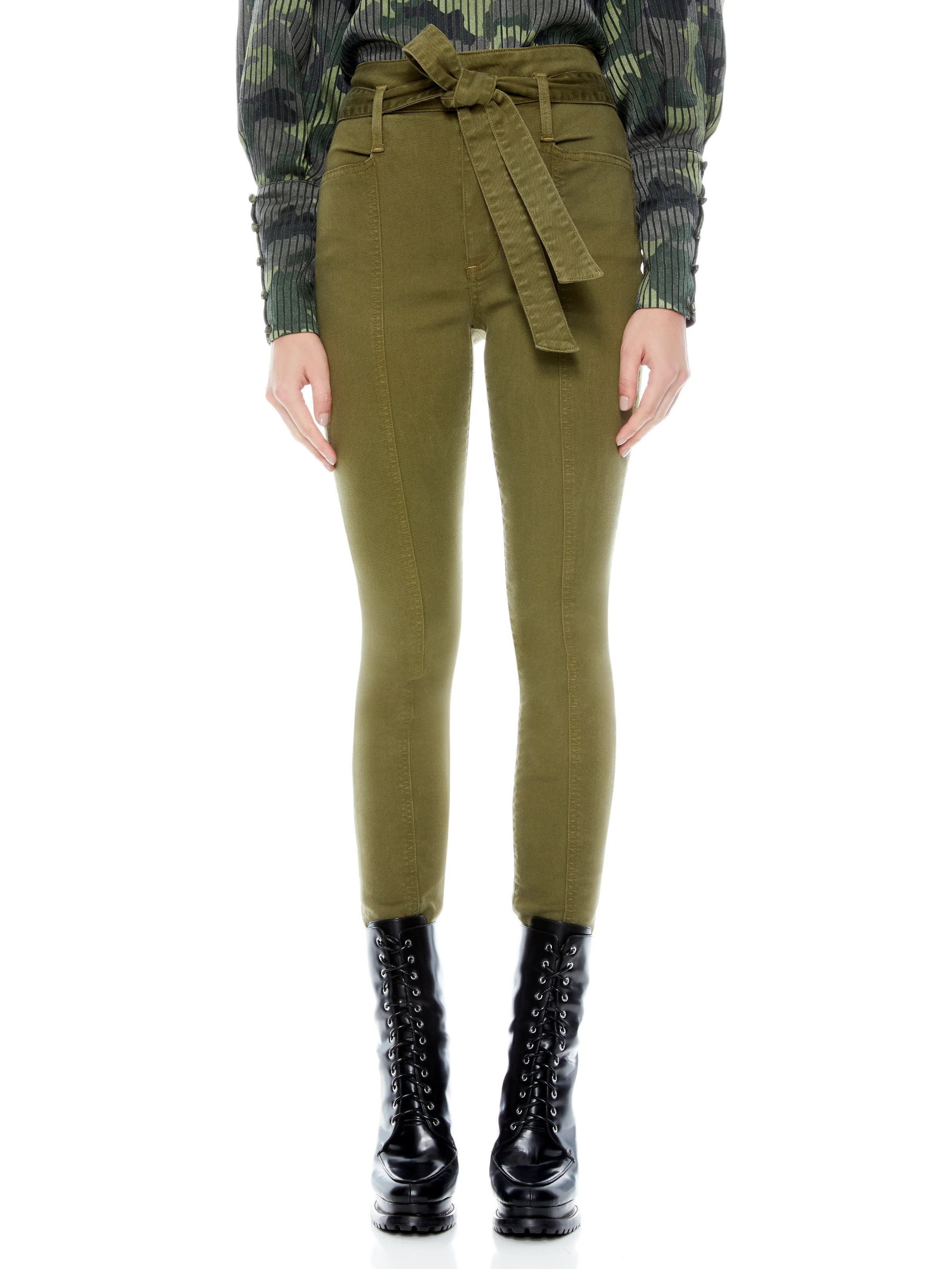 alice + olivia GOOD TIE WAIST SKINNY JEAN | Alice + Olivia