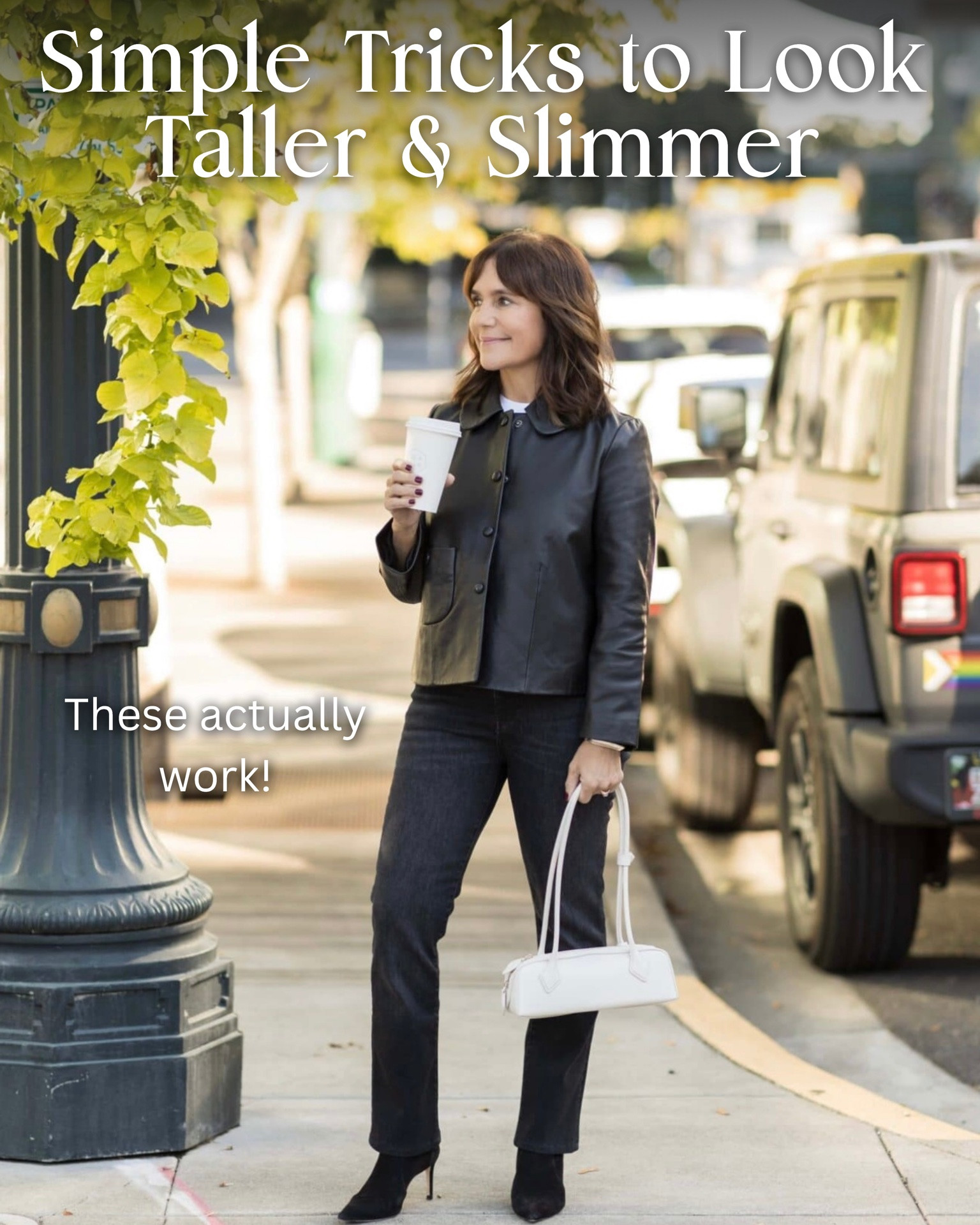 If you want to look taller or slimmer … these are the simple style tricks you need to know!! 

I’m only 5’1”, but these style tips add the illusion of inches to my frame and help to slim my silhouette ⬇️

Go Monochrome 🌟 This creates one uninterrupted vertical line that instantly elongates your frame

Wear High-Waisted Bottoms 🌟 This visually lengthens your legs! 

Try Pointed-toe shoes or clear shoes 🌟 These extend the leg line to give you legs that go on for miles.

Avoid Ankle Straps ❌ These instantly truncate your legs, making them appear shorter. 

#styletips #howtostyle

#LTKgrwm #LTKOver40 #LTKPetite
