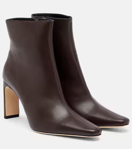 Wally 90 leather ankle boots | Mytheresa (US/CA)