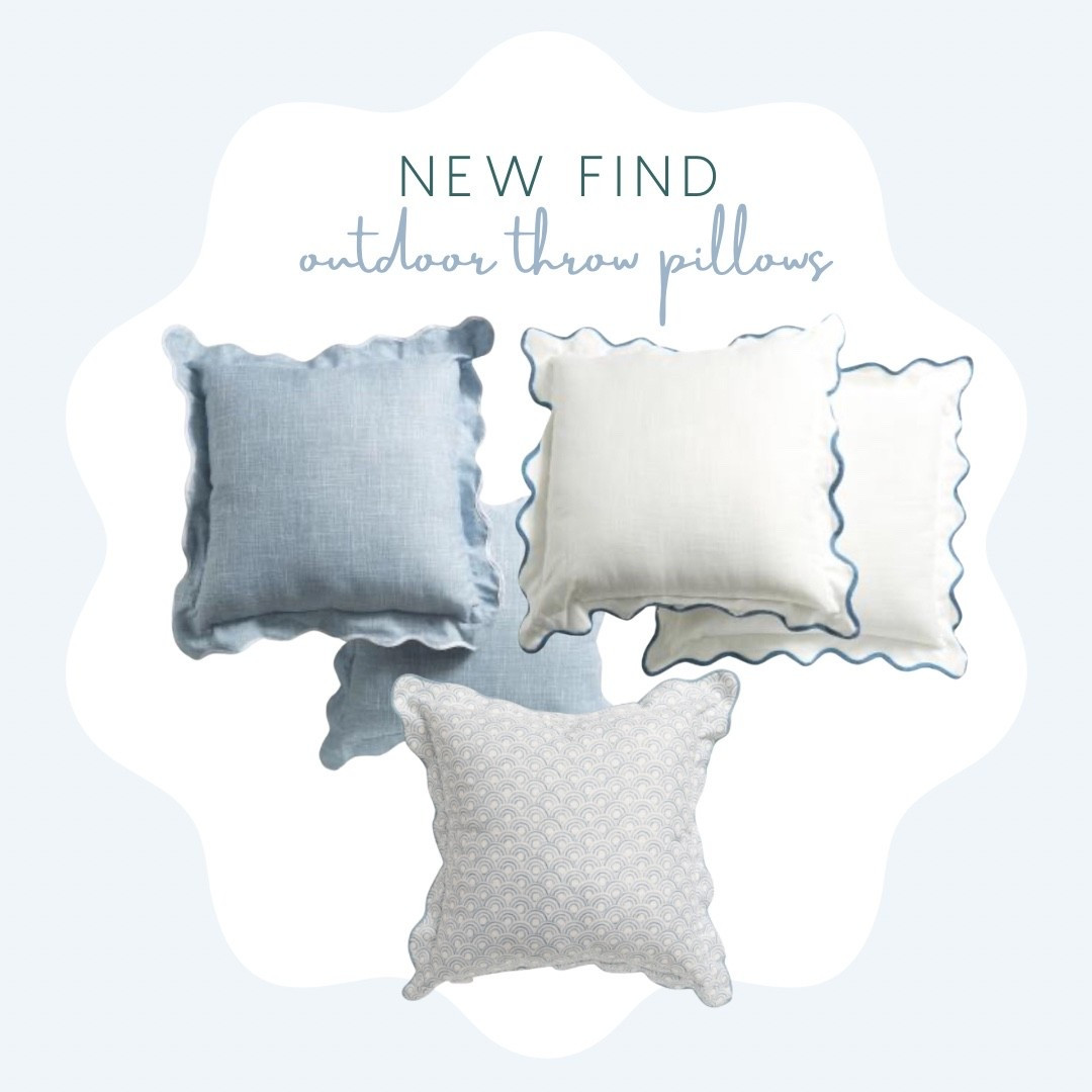 Indoor / outdoor scalloped throw pillows on a budget! 