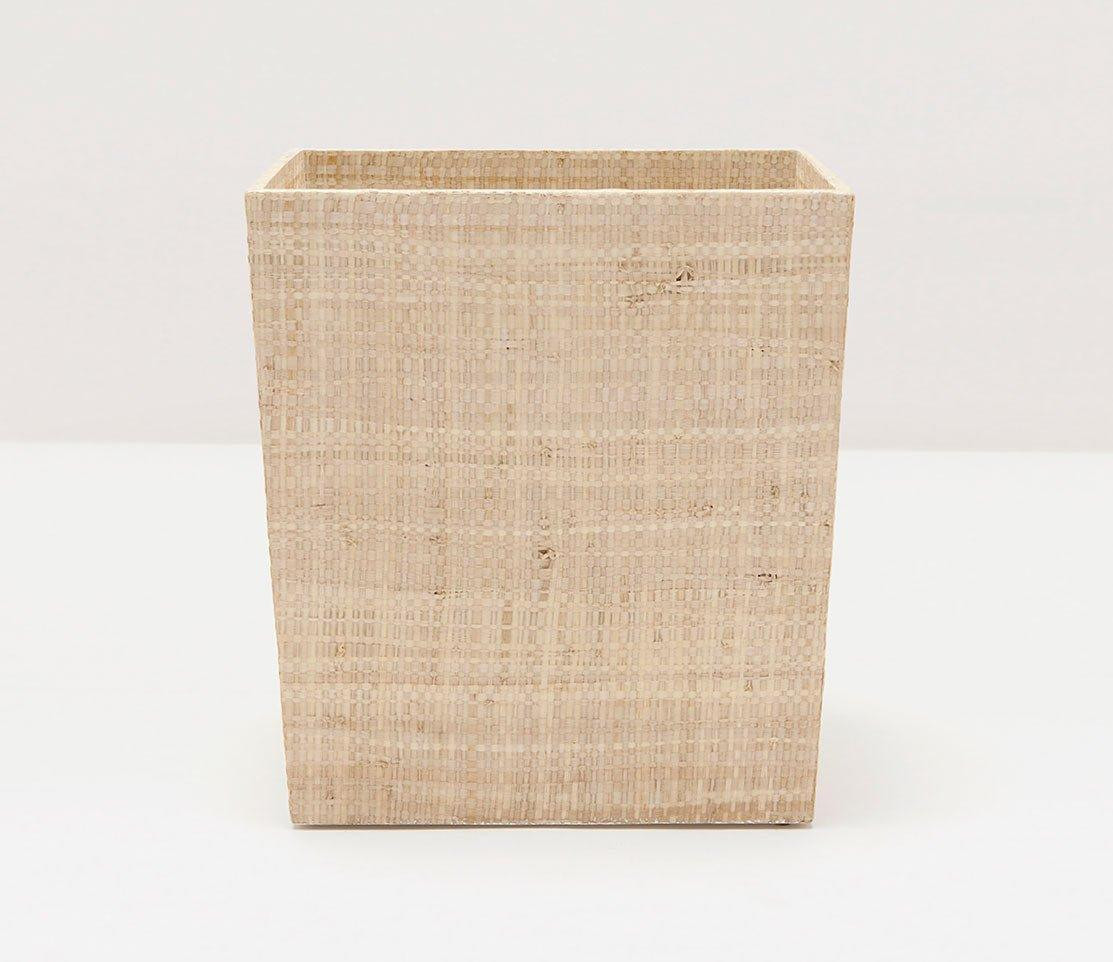 Pigeon & Poodle Ghent Woven Raffia Rectangular Wastebasket | The Well Appointed House, LLC