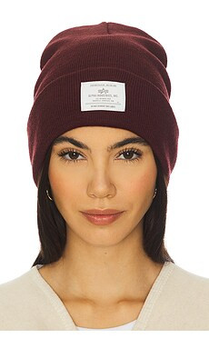 ALPHA INDUSTRIES Essential Beanie in Cedar Red from Revolve.com | Revolve Clothing (Global)