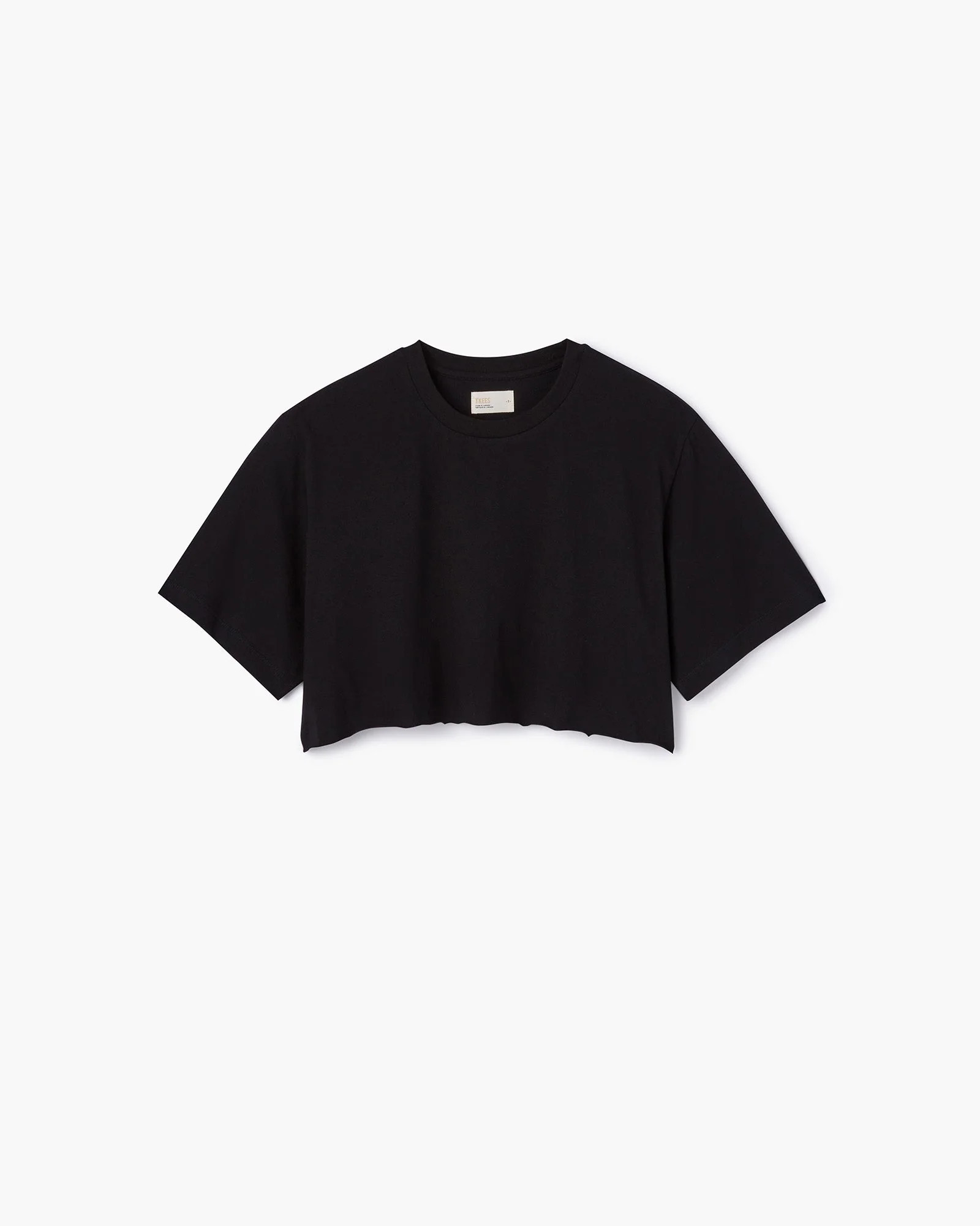 Cropped Tee - Black | TKEES
