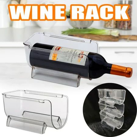 Refrigerator Holder Bottle Stackable Storage Wine Organizer Kitchen Rack Kitchen，Dining Bar Wine Gla | Walmart (US)