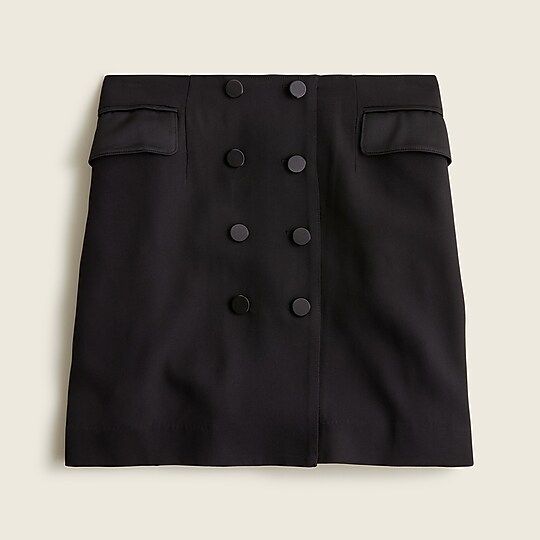 Button-front crepe skirt | J.Crew US