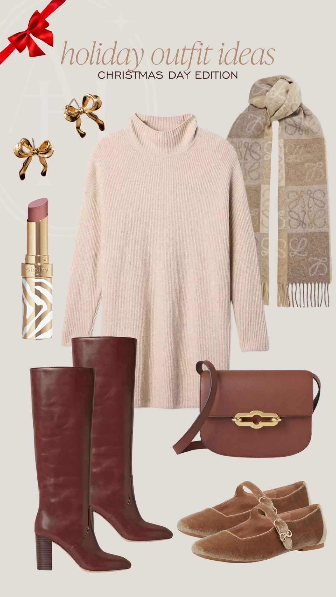 Holiday outfit idea. This sweater dress and knee high boots are perfect for Christmas Day dinner. 

#LTKSeasonal #LTKHoliday #LTKStyleTip