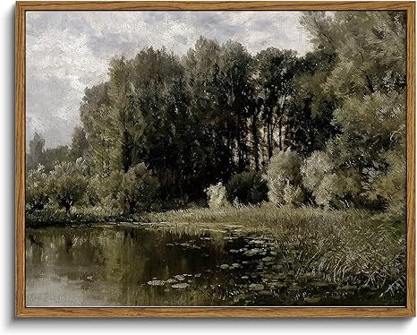 VIYYIEA Framed Canvas Wall Art Home Decor Vintage Landscape Botanical Prints Rustic Farmhouse Wal... | Amazon (US)