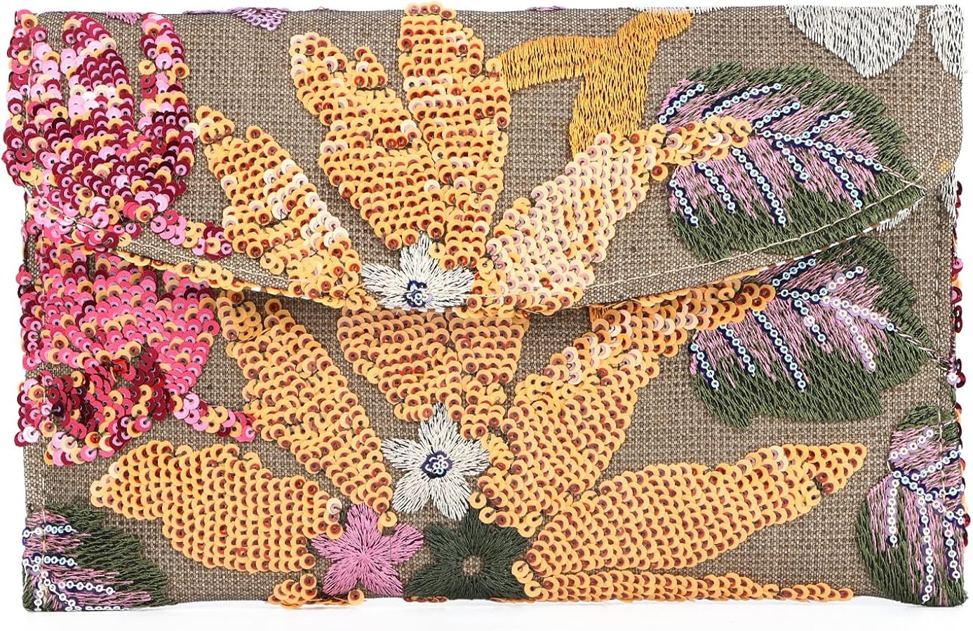 Beaded Clutch Purse for Women Blue Floral Evening Handbags Small Summer Embroidery Purse for Wedd... | Amazon (US)
