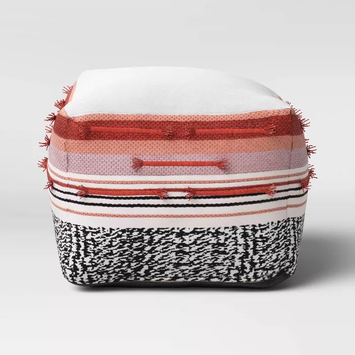 Outdoor Pouf Red/Black/White - Opalhouse™ | Target