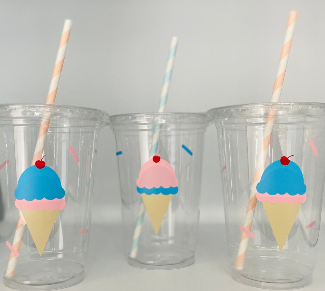 What's the Scoop, Ice cream party cups, Gender Reveal, Ice Cream supplies, Disposable Party Cups,... | Etsy (US)