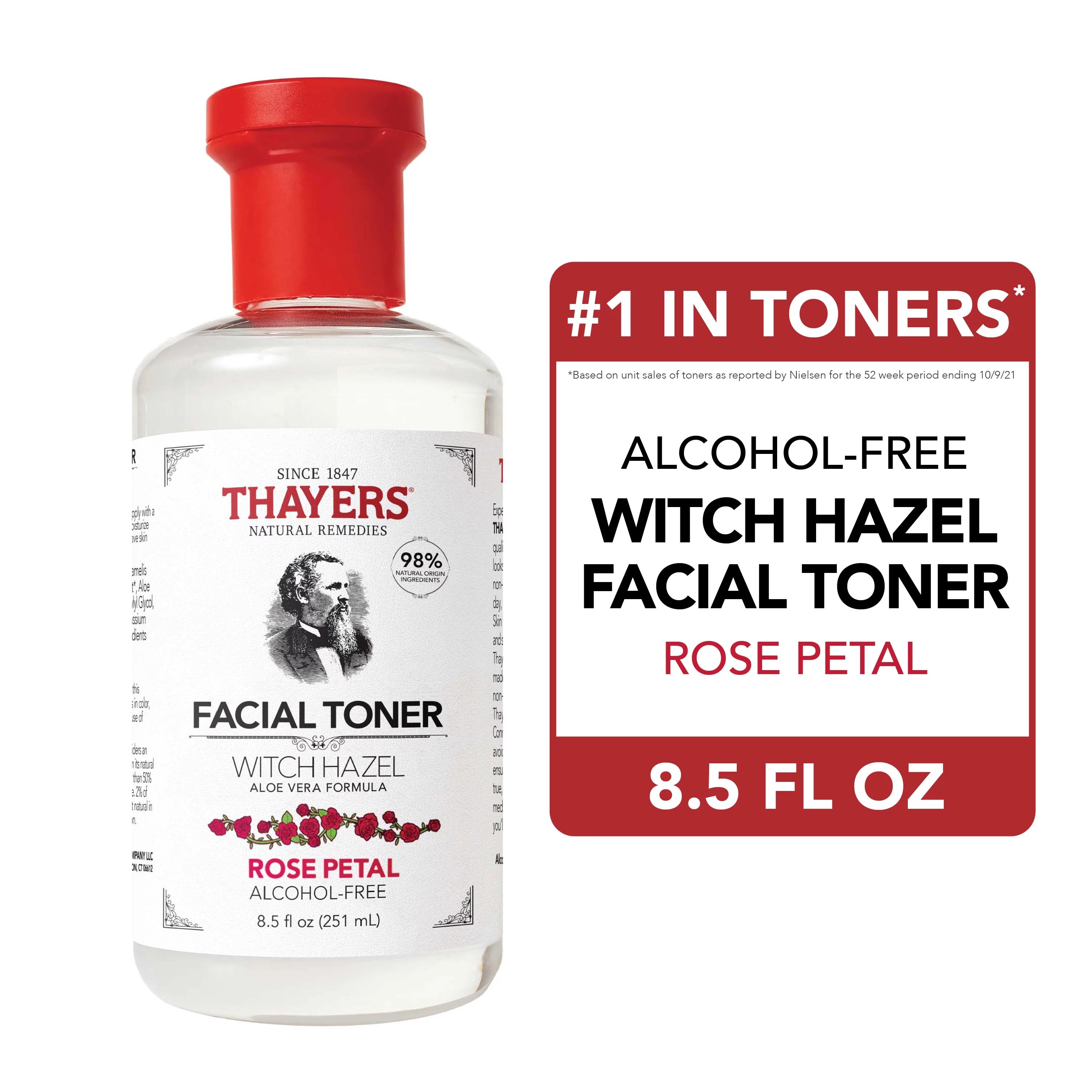 Thayers Alcohol-Free Rose Petal Witch Hazel Facial Toner, 8.5 oz | Walmart (US)