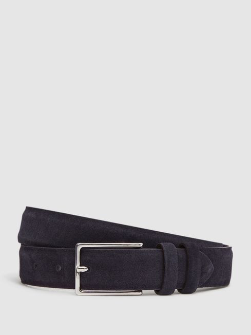 Reiss Navy Dante Suede Belt | Reiss US