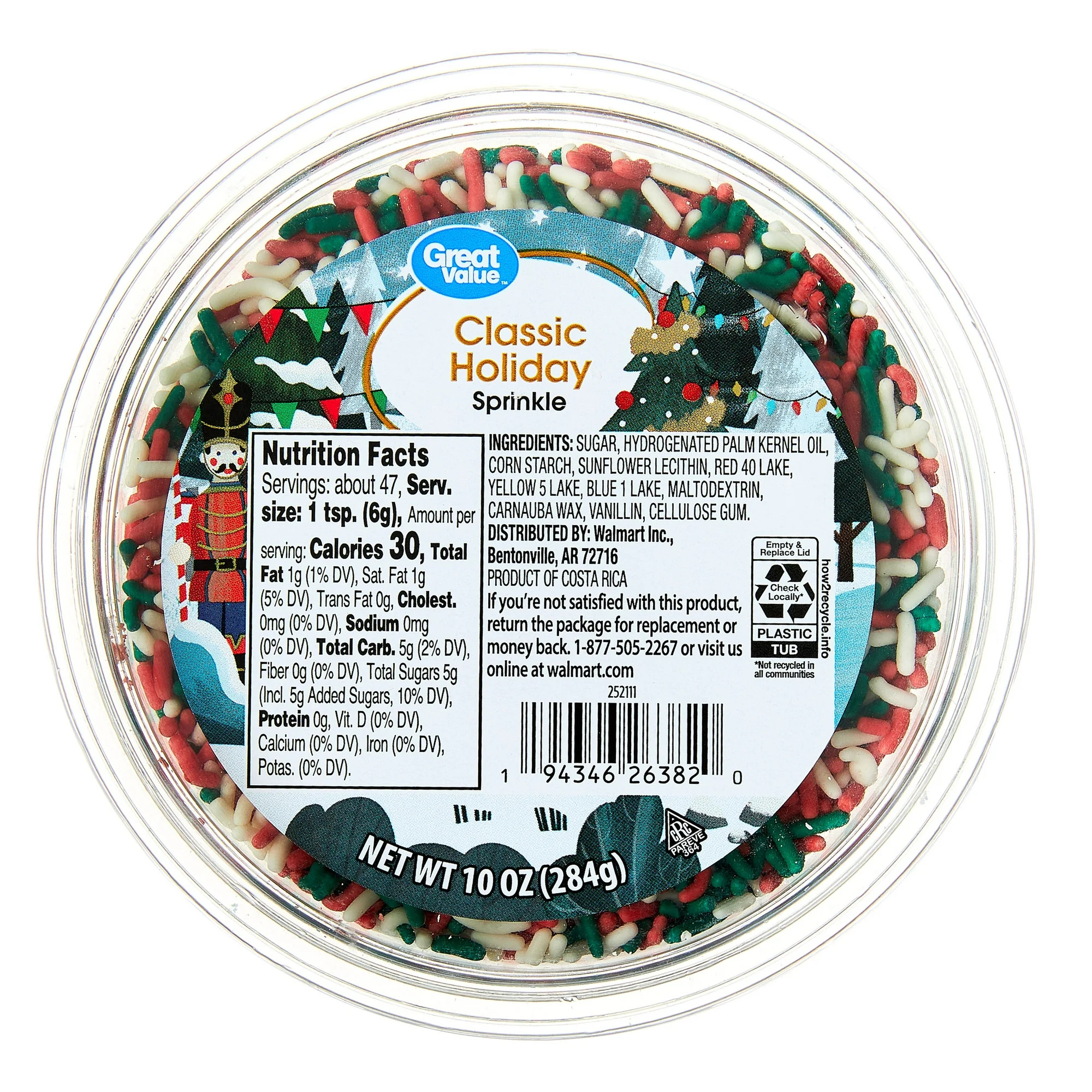 Great Value Classic Holiday Sprinkle Mix, 10 oz | Walmart (US)