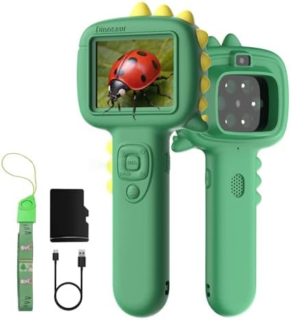 Microscope Camera for Kids Gifts Toys- Handheld Pocket Microscopes with 2.4" Screen and Autofocus... | Amazon (US)