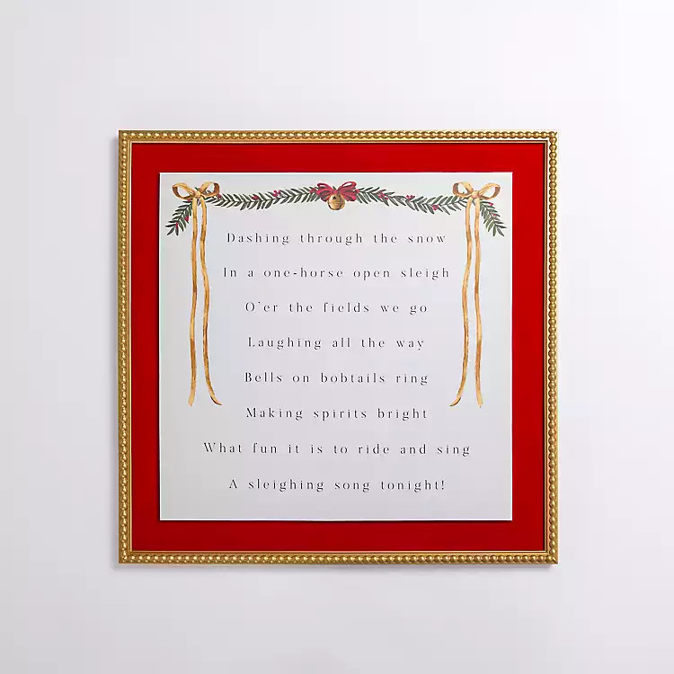 Dashing Through the Snow Velvet Framed Art Print | Kirklands