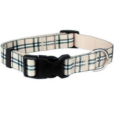 Parisian Pet 'Scottish Plaid' Collar, for Dogs & Cats, Adjustable Pet Collar, Stylish Plaid Dog Collar Khaki  S | Target