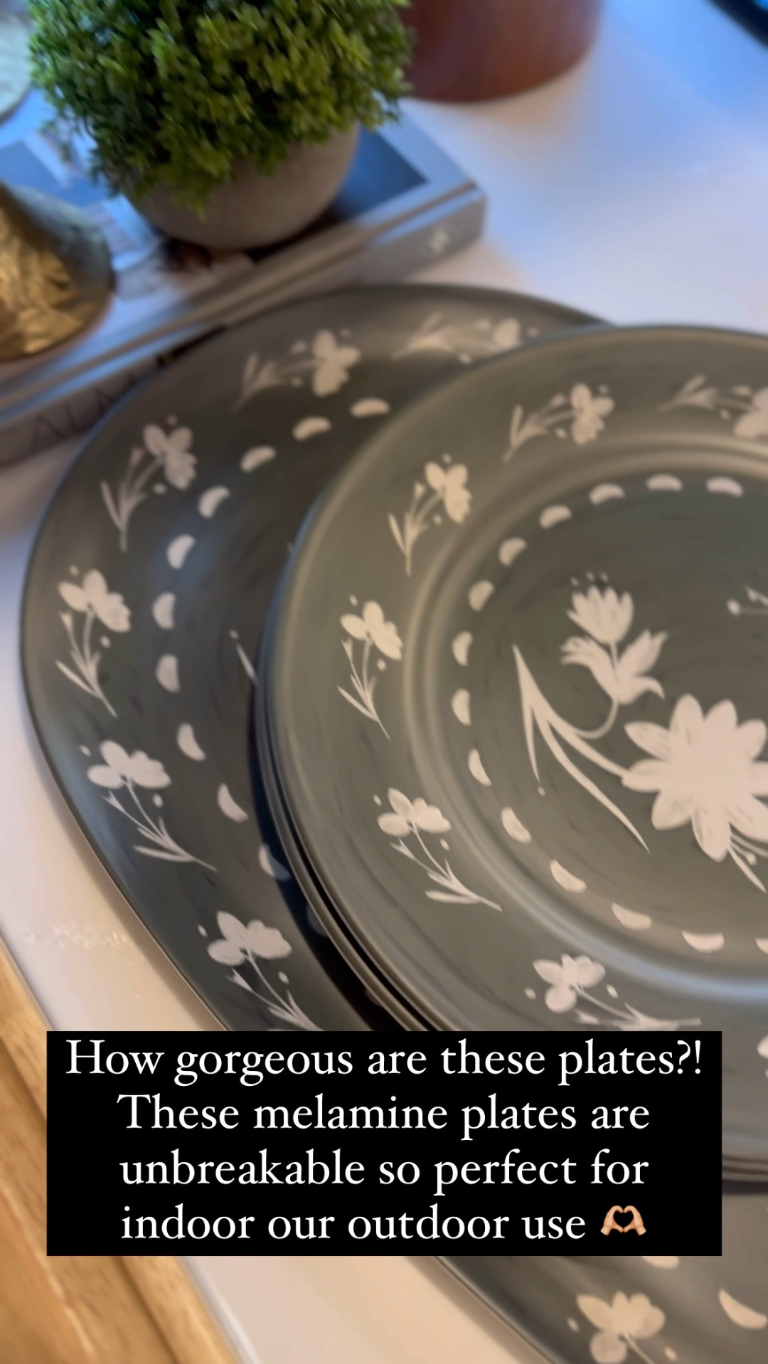 Melamine indoor outdoor plates from McGee & Co. perfect for spring and summer entertaining! Patio and deck approved ☀️ #mcgeeandco

#LTKSeasonal #LTKhome #LTKVideo