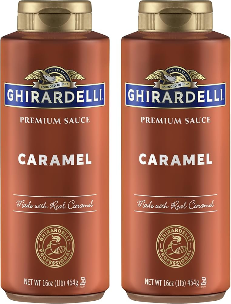 Ghirardelli Caramel Flavored Sauce 16 oz. Squeeze Bottle (Pack of 2) | Amazon (US)