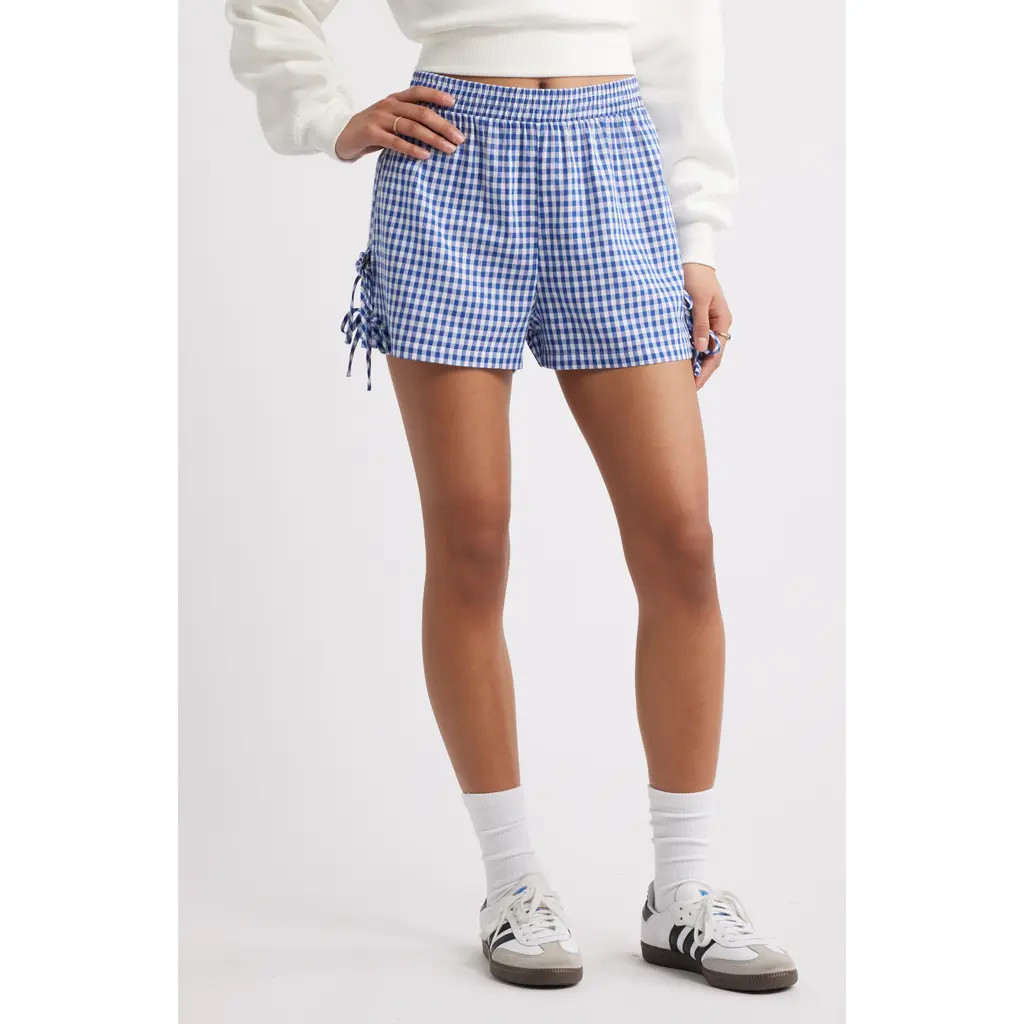 BP. Woven Gingham Shorts in Blue Gingham at Nordstrom, Size Xx-Small | Nordstrom