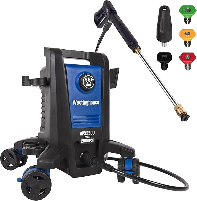 Westinghouse ePX3500 Electric Pressure Washer, 2500 Max PSI 1.76 Max GPM with Anti-Tipping Techno... | Amazon (US)