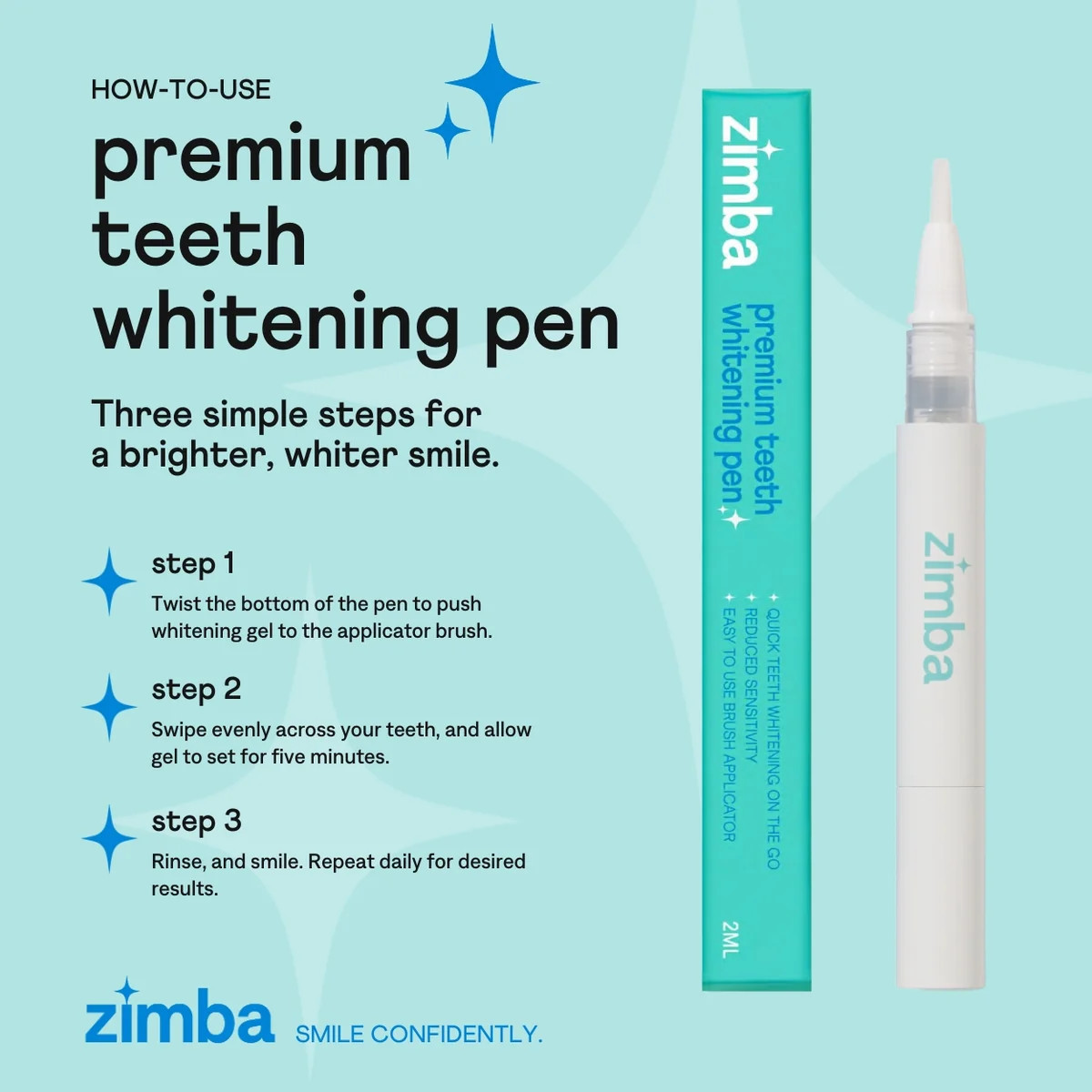 Zimba Premium Teeth Whitening Pen | Zimba Natural Teeth Whitening