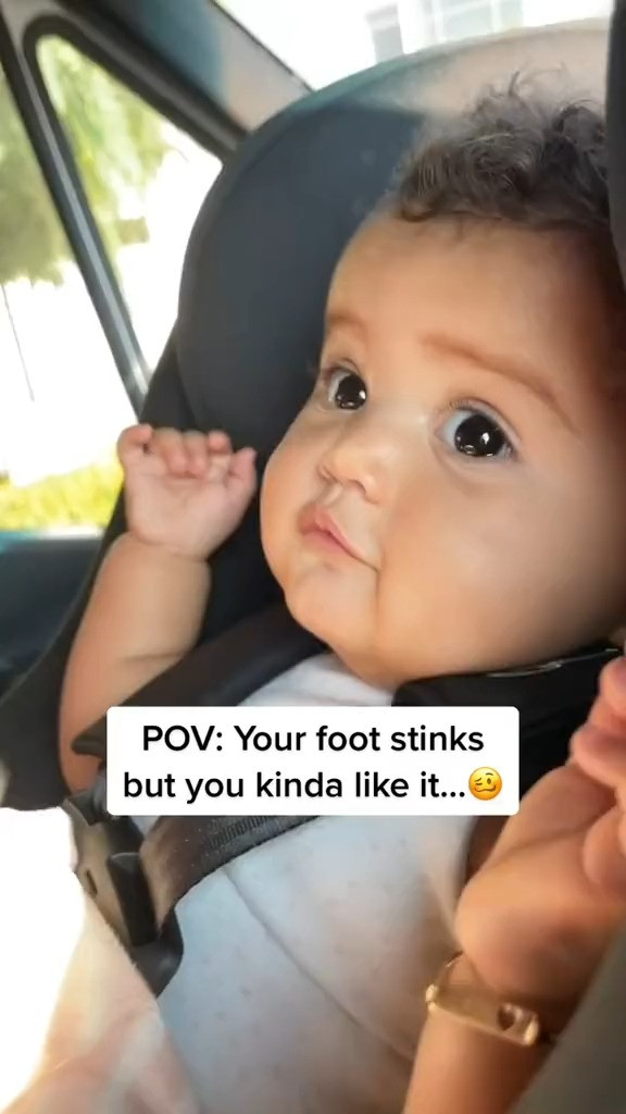 Valentina eating her own feet 😂 

 #LTKmomlife #LTKBaby #LTKKids