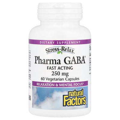 Natural Factors Stress-Relax®, Pharma GABA®, 250 mg, 60 Vegetarian Capsules | Target