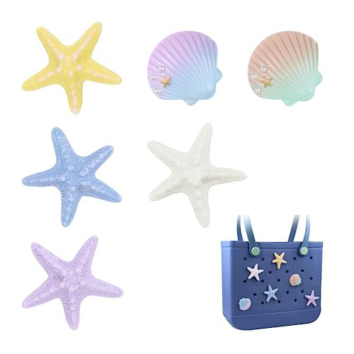 WORBSS 6pcs Charms for Bogg Bag, Accessories Charms Decorative for Simple Modern & Simply Southern Beach Bag, Insert Accessory for Rubber Beach Bag Tote with Holes Travel Shopping Paty Best Gift | Amazon (US)
