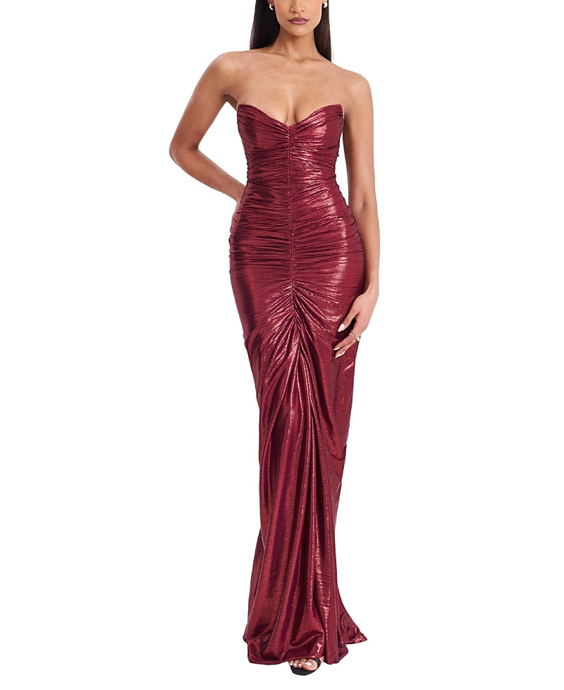 Miss Circle Sable Ruched Glitter Mermaid Gown | Bloomingdale's (US)
