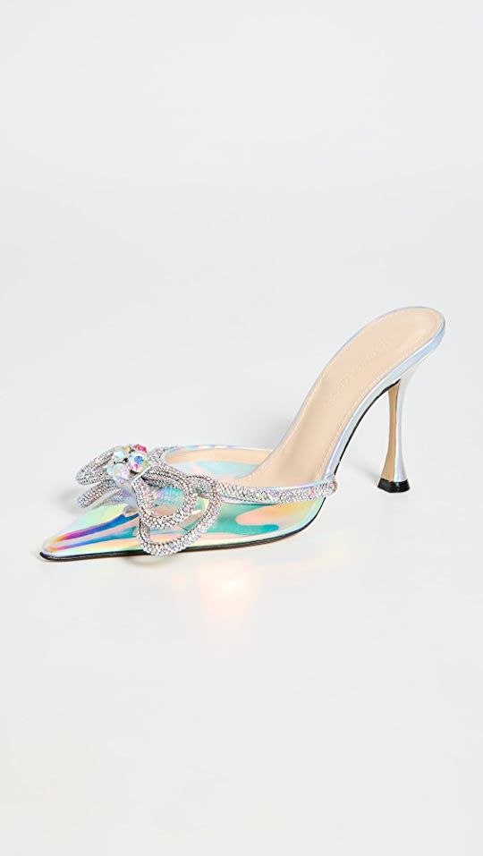 MACH & MACH Double Bow Holographic  Mules | SHOPBOP | Shopbop