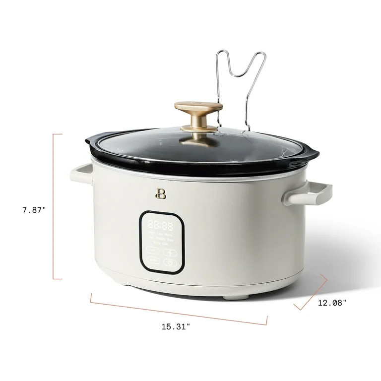 Beautiful 6 Quart Programmable Slow Cooker, White Icing by Drew Barrymore | Walmart (US)