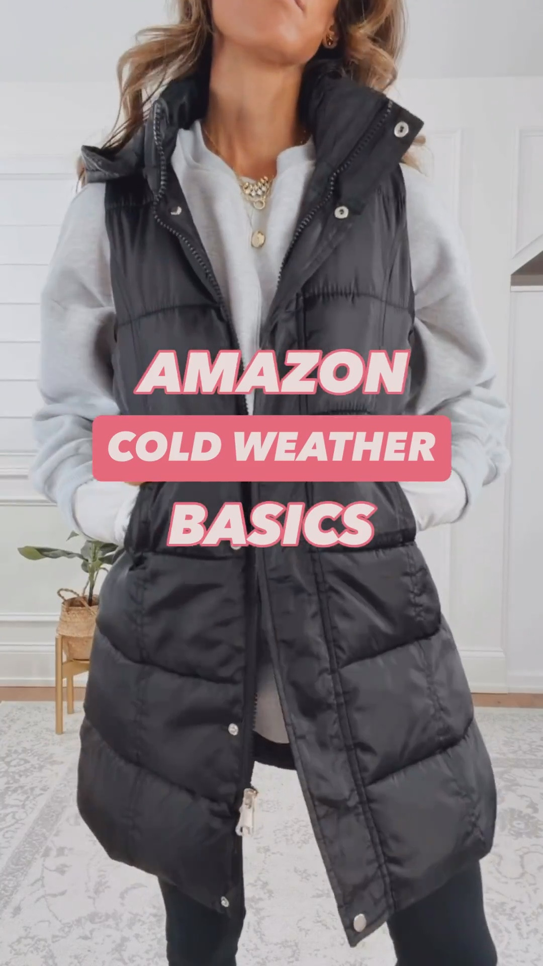 Winter Vest Outfit - wearing a size small in fleece lined top, pullover, leggings, and size xsmall puffer vest 

#LTKHoliday #LTKmorningroutine #LTKFindsUnder50