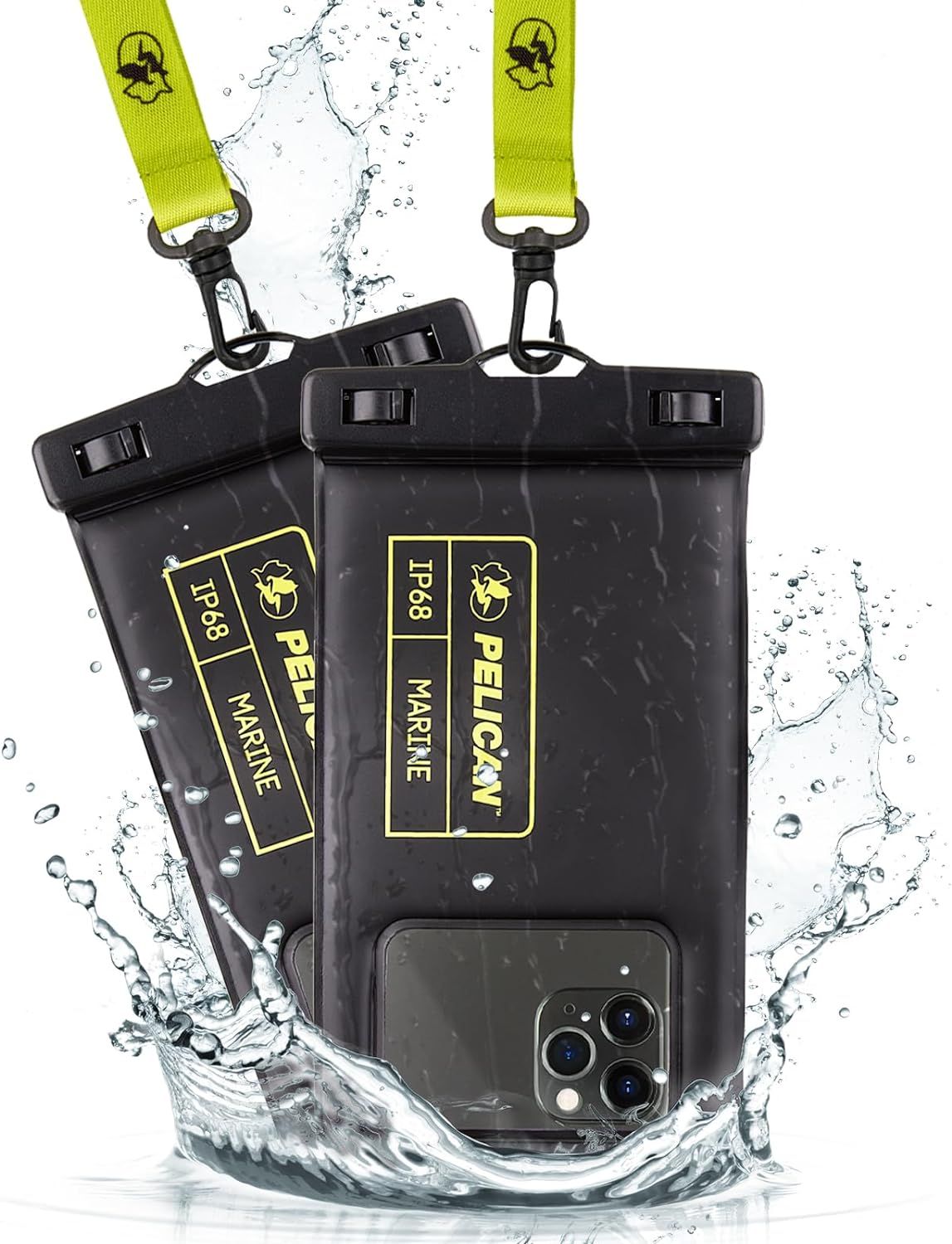 Pelican 2 Pack Marine - IP68 Waterproof Phone Pouch (Regular Size)-Floating Waterproof Phone Case... | Amazon (US)