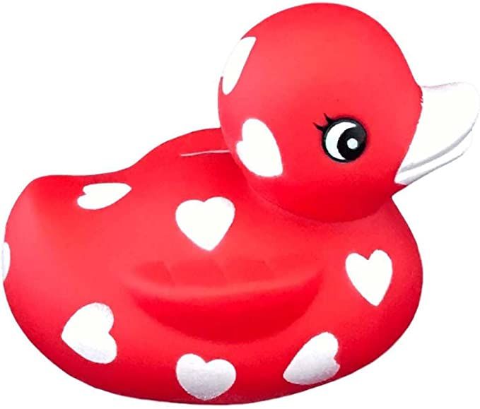 DUCKY CITY 3" Valentines Sweetheart Rubber Duck [Squeaky, with Hole] - Baby Safe Bathtub Bathing ... | Amazon (US)