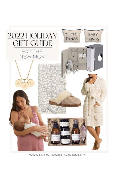Shopping for a new mama this holiday season?  I personally think the best gift you can give a new mama is a meal train or offering to help in ANY way around the house (unloading the dishwasher, throwing laundry in, etc.). I’ve also rounded up some physical gifts below that are perfect for the new mom in your life.

Gift guide | new mom | gifts | baby gifts | nursing | Ugg | slippers | necklace | barefoot dreams 

#LTKbaby #LTKHoliday #LTKfit