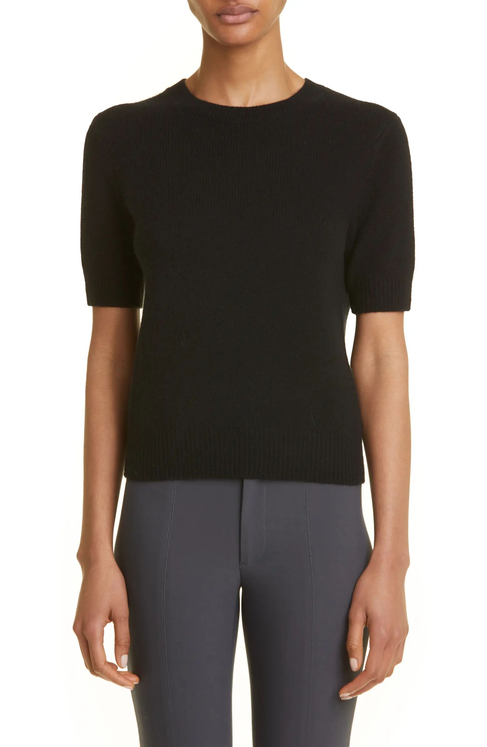 Short Sleeve Wool & Alpaca Blend Sweater | Nordstrom