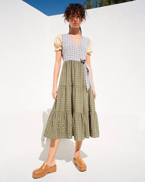 Victoria Wrap Dress - Gingham | ban.do