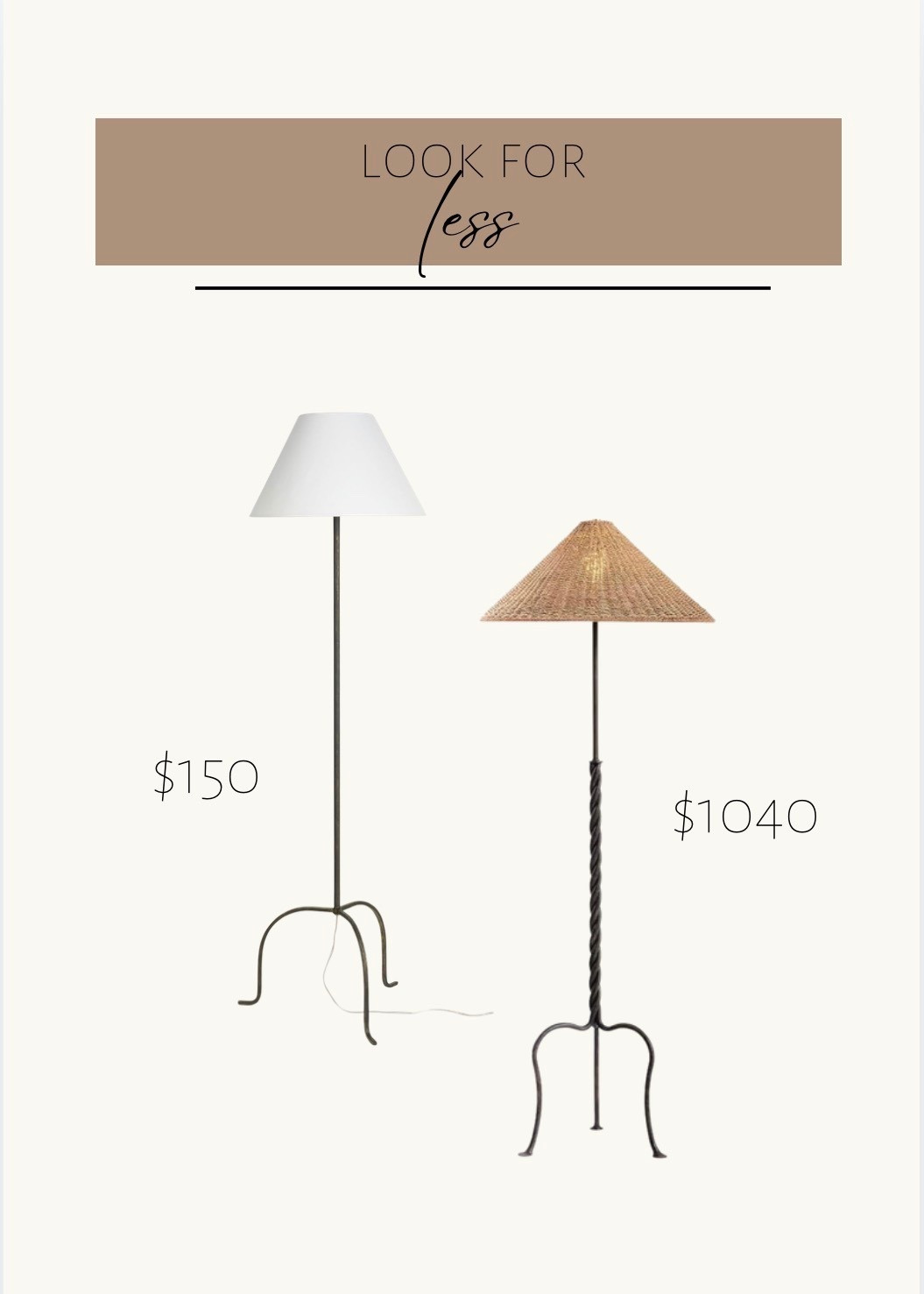 I love these wrought iron floor lamps! Thinking of snagging the look for less for our living room 🫢

#LTKHome
