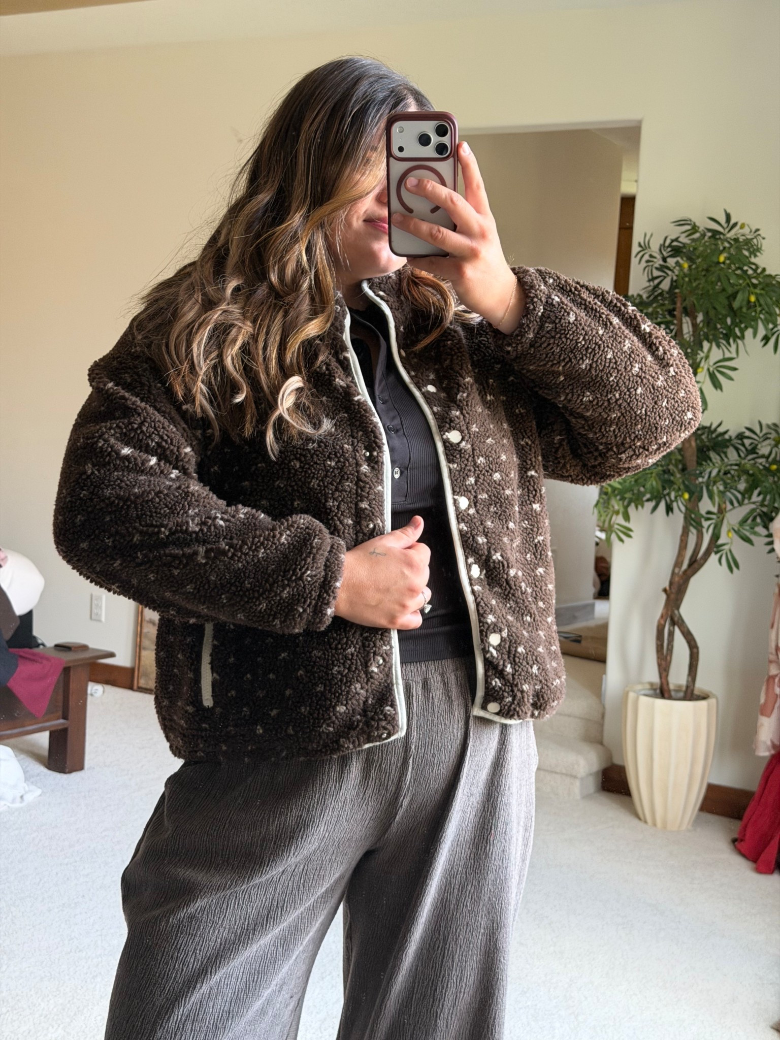 Sherpa jacket size xl from Amazon 