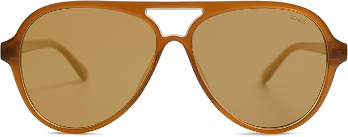 SOJOS Classic Polarized Aviator Sunglasses for Women Men, Retro Trendy Aviators Shades SJ2201 | Amazon (US)