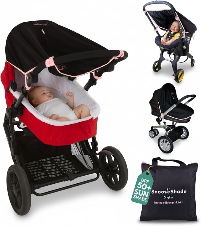 SnoozeShade Original Pram Sun Shade for Newborns Universal Fit Better Than Breathable Blackout Co... | Amazon (UK)