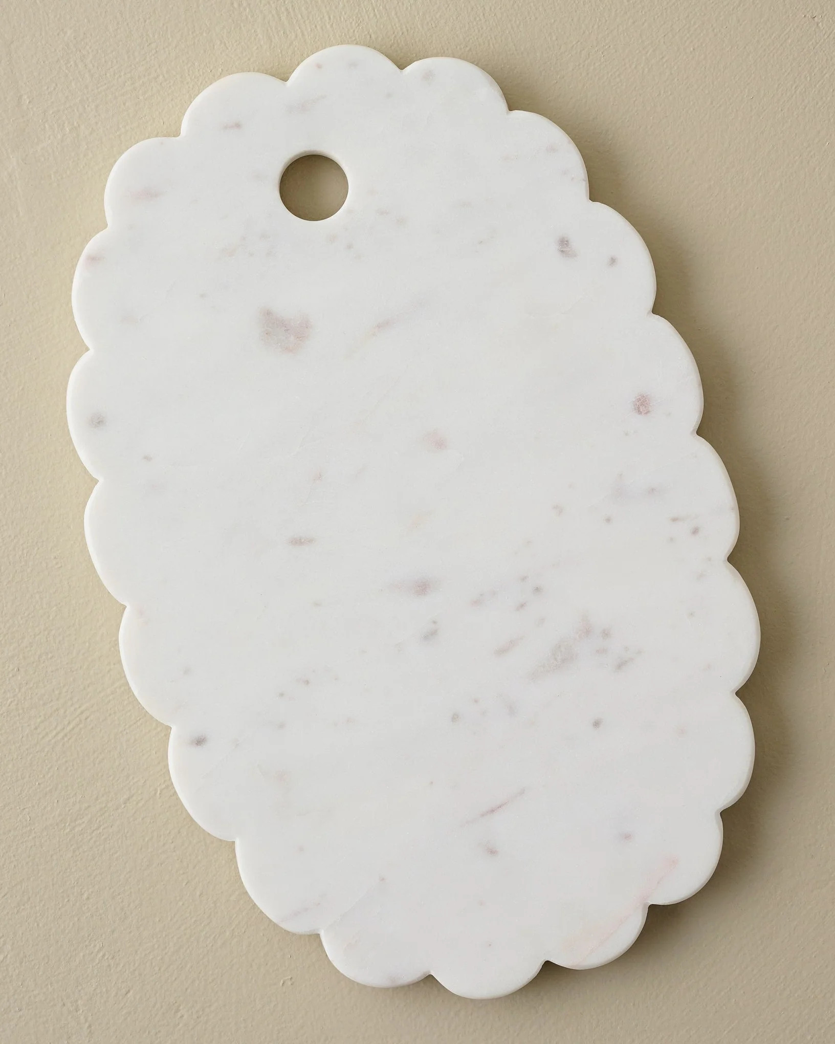 White Marble Scalloped Serving Board | Magnolia