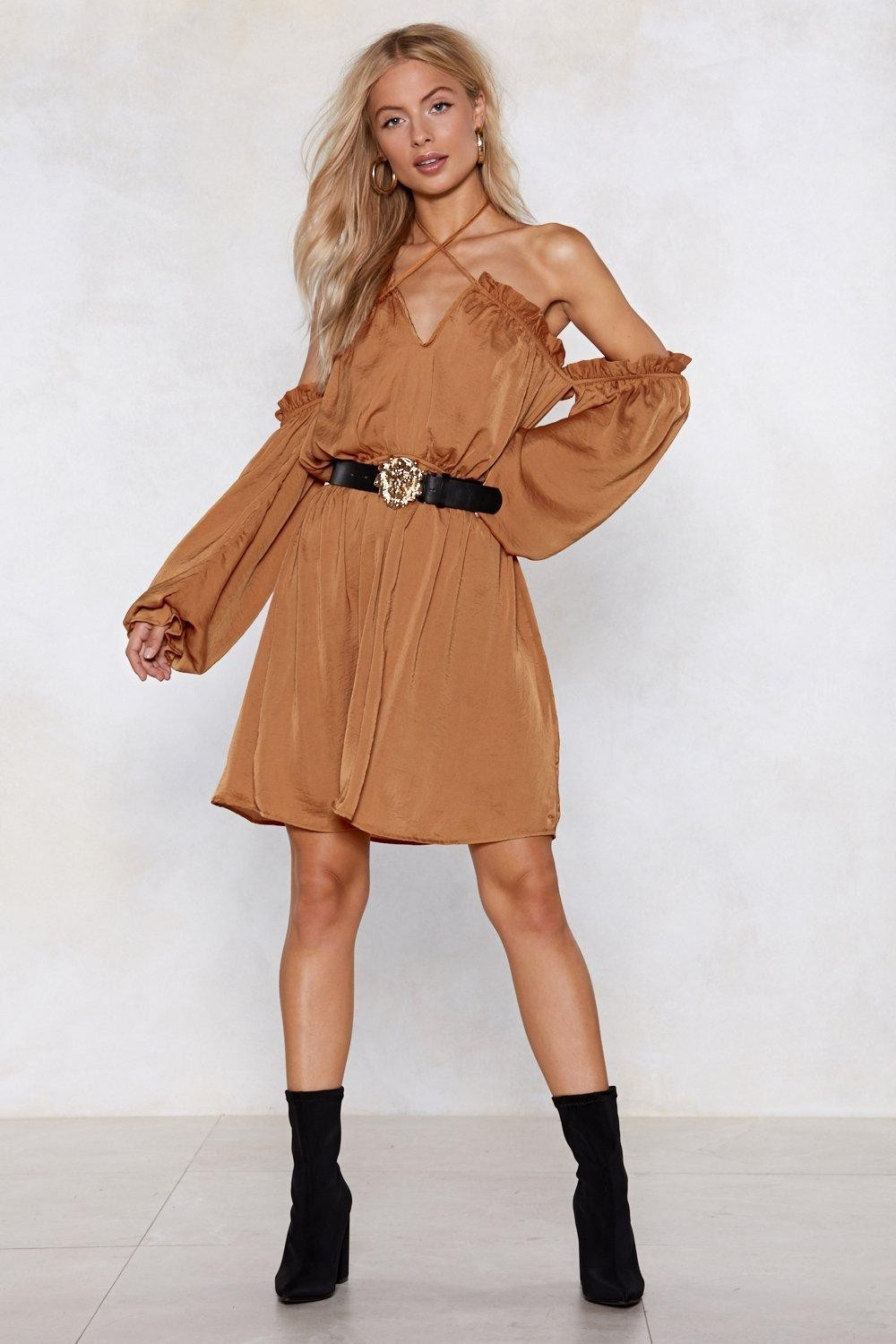 Sleeve Early Satin Dress | NastyGal (US & CA)