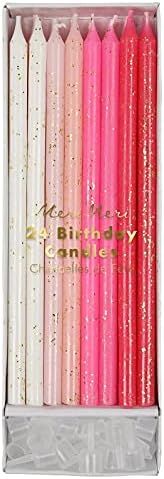 Meri Meri Pink Candles - Pack of 24 - Range of Colors from Ice, Through to Salmon Pink and Magent... | Amazon (US)