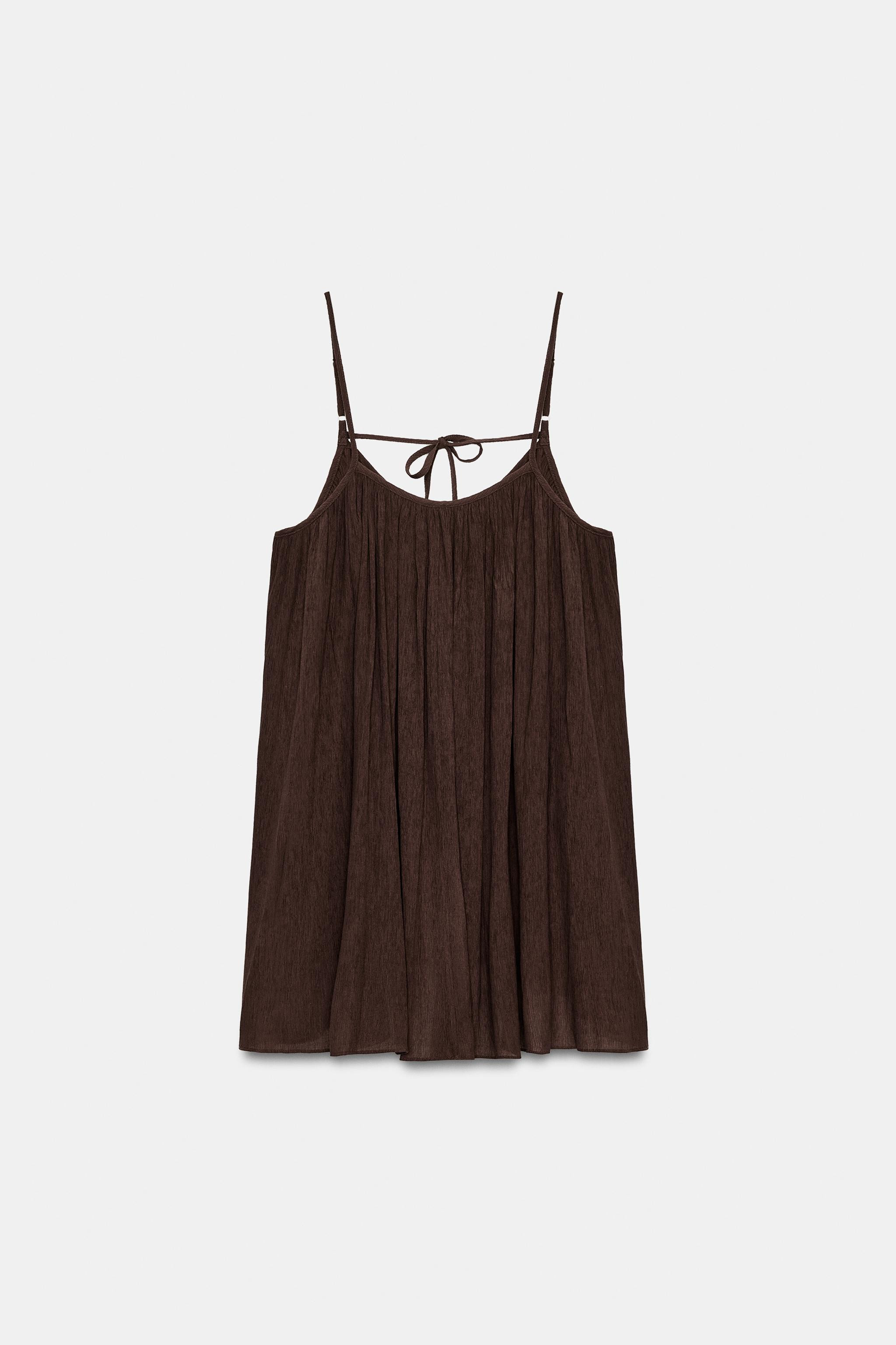 VOLUMINOUS TEXTURED MINI DRESS | Zara UK