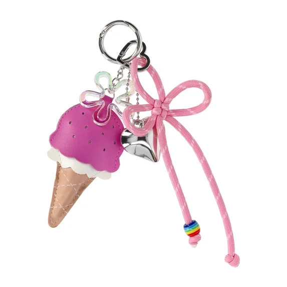 No Boundaries Women's Ice Cream Bag Charm, Pink | Walmart (US)