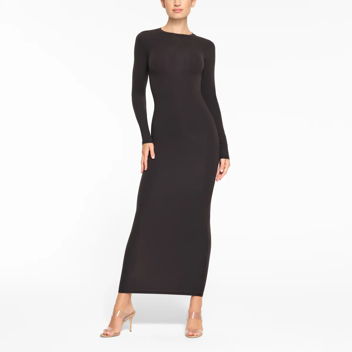FITS EVERYBODYCREW NECK LONG SLEEVE DRESS$88 | SKIMS (US)
