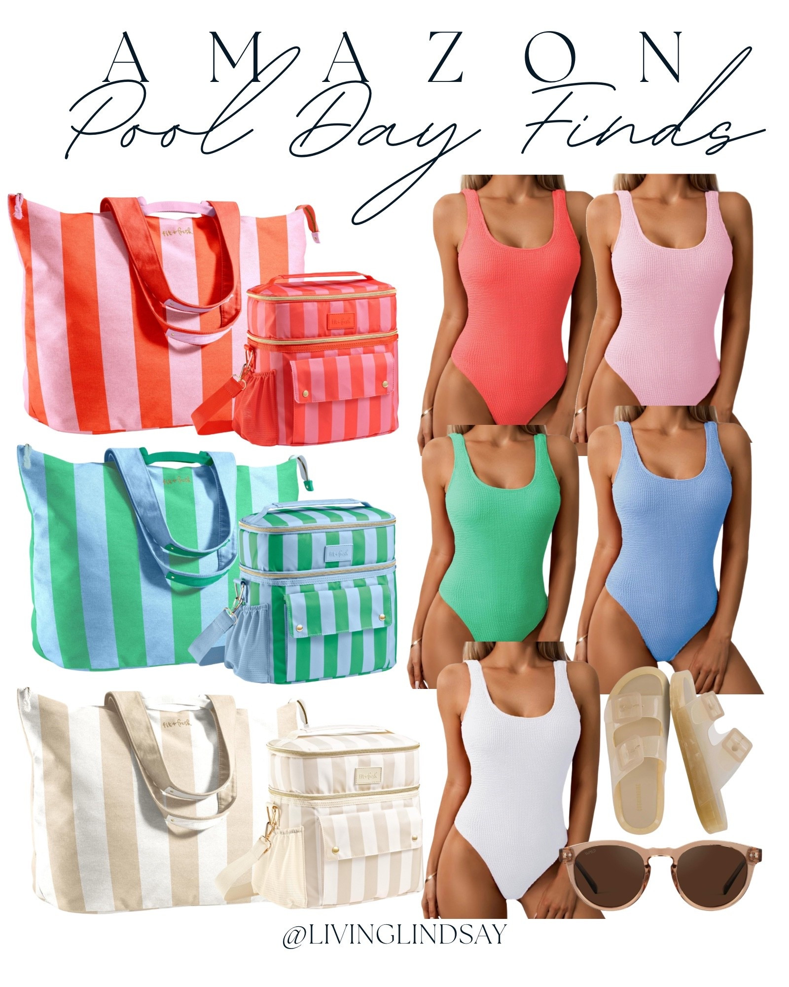 Amazon finds, Amazon beach finds, Amazon pool finds, affordable summer style, beach essentials, pool day essentials, vacation outfits, one piece swimsuit, beach tote, cooler bag, summer accessories, resort wear, coastal style, travel essentials, summer must haves, affordable fashion, vacation packing, beach outfit ideas

#LTKSeasonal #LTKTravel #LTKSwim