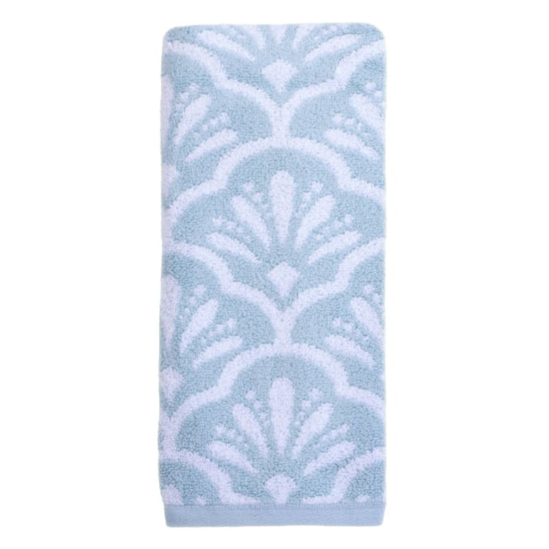 Providence Luxury Jacquard Light Blue Hand Towel, 16x28 | At Home